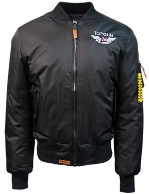 Оригинальный бомбер Top Gun Official MA-1 "WINGS" bomber jacket with patches TGJ1738 (Black)