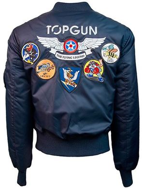 Оригинальный бомбер Top Gun Official MA-1 "WINGS" bomber jacket with patches TGJ1738 (Navy)