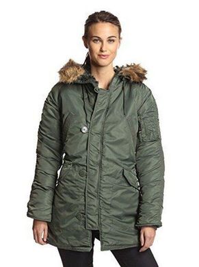 Зимняя женская куртка аляска Alpha Industries Darla Parka WJD38014C1 (Sage Green)