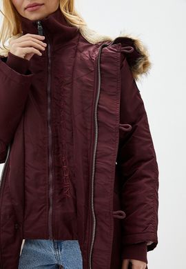 Оригинальная женская длинная зимняя куртка N-7B Eileen Airboss 173000773121 (бордовая)