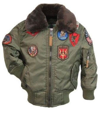Дитяча куртка-бомбер Top Gun Kids B-15 Bomber Jacket TGKB15 (Olive)