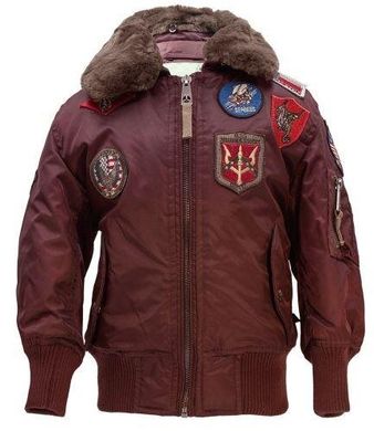 Детская куртка-бомбер Top Gun Kids B-15 Bomber Jacket TGKB15 (Burgundy)