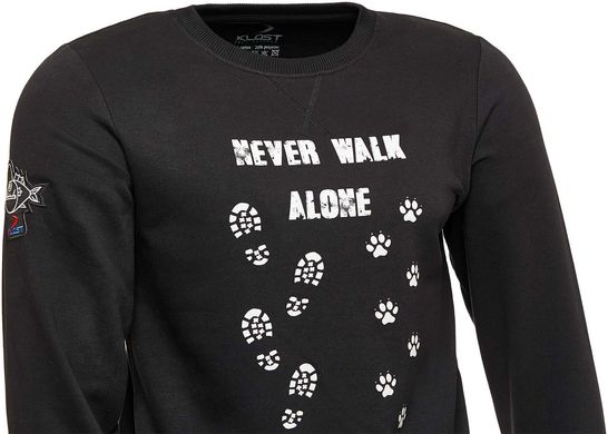 Свитшот KLOST «Never Walk Alone», L, Black