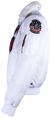 Бомбер Top Gun Official B-15 Men's Flight Bomber Jacket With Patches TGJ1542P (White)