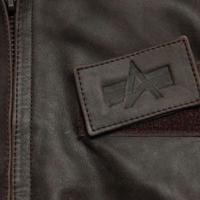 Оригинальная кожаная лётная куртка Alpha Industries CWU 45/P MLC21001A1 (Brown)
