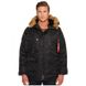 Зимняя куртка аляска Alpha Industries Slim Fit N-3B Parka MJN31210C1 (Black/Brown Fur)