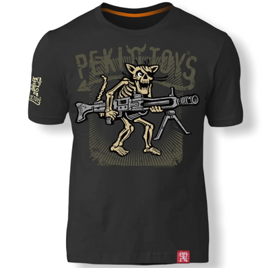 Футболка PEKLO.TOYS Кіт з кулеметом DarkGrey