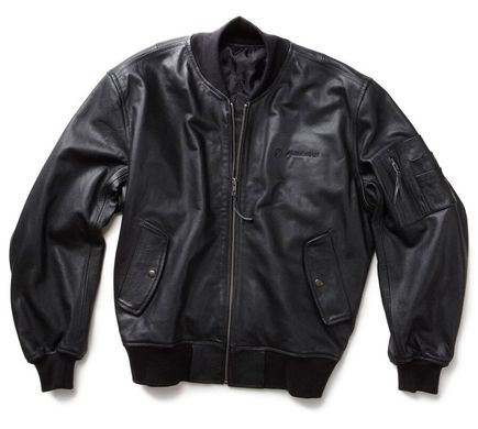 Оригинальная кожаная куртка Boeing MA-1 Leather Flight Jacket 1120120100350007 (Black)