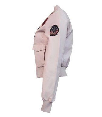 Женский бомбер Top Gun Women's Vegan Leather Bomber Jacket TGJ1980 (Pink)