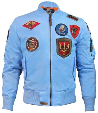 Бомбер Top Gun MA-1 Nylon Bomber Jacket with Patches TGJ1540P (Blue)