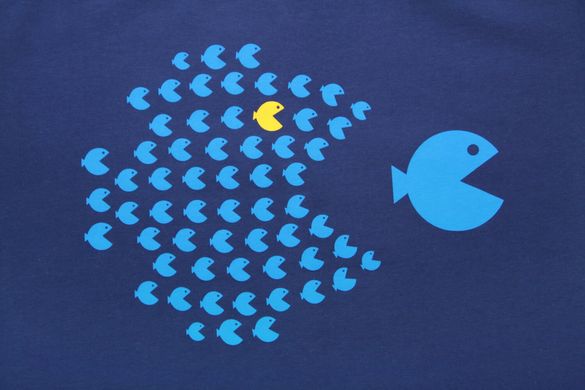 Футболка KLOST "School Of Fish (Отважный косячок рыб)" Blue