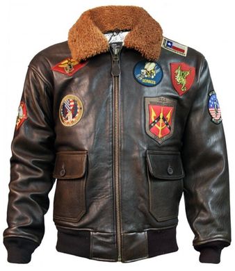 Кожаная летная куртка Top Gun Offical Signature Series Jacket TOPGUN (Brown)