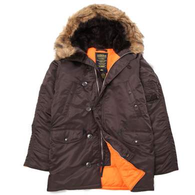Зимняя куртка аляска Alpha Industries Slim Fit N-3B Parka MJN31210C1 (Deep Brown)
