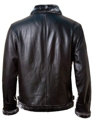 Оригинальная кожаная куртка Top Gun Leather Jacket with Bonded Fur TG1505 (Black)