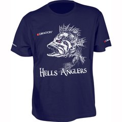 Футболка Dragon Hells Anglers риба Окунь Navy