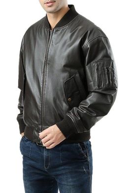 Летная куртка Leather MA-1 Flight Jacket Alpha Industries MLM21000A1 (Black)
