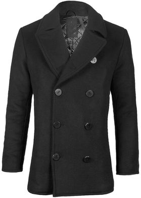 Пальто бушлат Top Gun Men's Wool Military Issue Double Breasted Coat TGJ1406 (Black)