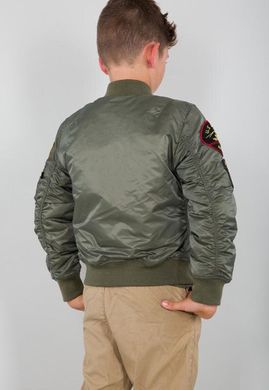 Детская летная куртка Alpha Industries MA-1 Jacket with Patches YJM21001C1 (Sage Green)